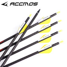 Archery ID6.2mm Pure 100% 3K Weave Carbon Arrows Shafts Sp200 250 300 350 400 500 Compound Traditional Bow Archery Hunting 2024 - buy cheap