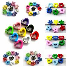 10pcs 8mm Painting Colorful Slide Charms Heart Star Flower Butterfly DIY Charms Internal Dia.8mm fit Band Wristband Pet Collar 2024 - buy cheap