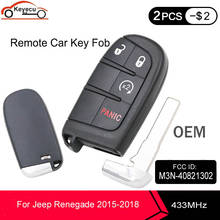 KEYECU-llave de coche remota inteligente OEM, mando a distancia de proximidad, 433MHz, 4 botones, 4A, para Jeep Renegade 2015, 2016, 2017, 2018, 2019, 2020, M3N-40821302 2024 - compra barato
