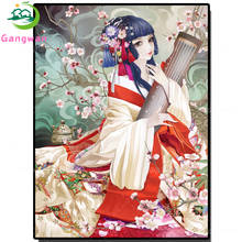 New flower woman 5D Diy Diamond Painting Classical beauty, geisha, singer Embroidery Cross Stitch Full Diamond Mosaic Home Decor 2024 - buy cheap