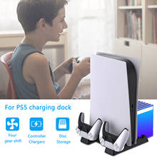 NEW Charging Stand With Cooling Fan For PS5 De / UHD Storage Cooler Vertical Base Holder For PS 5 Digital Edition / Ultra HD 2024 - buy cheap