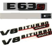 Gloss Black Red E63s V8 BITURBO 4MATIC+ Badge Emblems for AMG W213 2024 - buy cheap