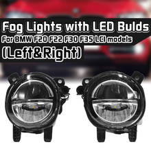 1 Pair Car Front LED Fog Light Fog Lamp DRL Driving Lamp For BMW F20 F22 F30 F35 LCI With LED Bulds 63177315559 63177315560 2024 - buy cheap
