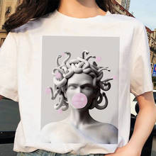 Camiseta feminina branca de verão, estampa de medusa, harajuku, camisetas estéticas, para meninas, tops, camisetas, venda quente 2024 - compre barato