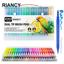 FineLiner Drawing Painting Watercolor Art Marker Pens Dual Tip Brush Pen School Supplies 12/18/24/36/48/72/100PCS 04350 2024 - buy cheap