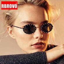 RBROVO-gafas De Sol redondas Retro para mujer, lentes De diseñador De marca, estilo Punk con diamantes, espejo 2024 - compra barato