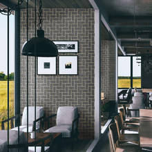 Papel de parede de tijolos pretos 3d, decoração caseira de parede autoadesiva para sala de jantar e varanda 2024 - compre barato