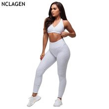 NCLAGEN Yoga Set Women Sportwear Leggings And Top Push-up Running Breathable Sport Outfit Workout Clothes Jacquard Fitness Suit 2024 - buy cheap