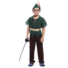 Детские костюмы Питера Пэна для мальчиков, для Хэллоуина, Пурим, карнавечерние, маскарада, Косплея 2024 - купить недорого