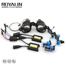 ROYALIN For Nissan Fog Lights Lens Kit Car Styling 3" Metal Bi-Xenon Fog Lamps Projector H11 HID Ballast Ignition AC Retrofit 2024 - buy cheap