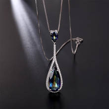 Женское Ожерелье в форме капли из серебра 925 пробы 2024 - купить недорого