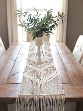 Hand Woven Macrame Table Runner Nordic Wedding Party Table Decoration Bohemian Bedding Blanket Ins Tapestry Home Office Ornament 2024 - buy cheap
