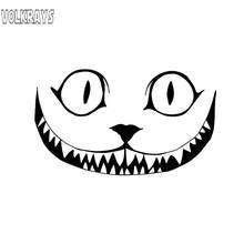Volkrays-pegatina con personalidad para coche, calcomanía de vinilo reflectante impermeable con cara de sonrisa de gato, accesorios de terror de Halloween, 7cm * 14cm 2024 - compra barato