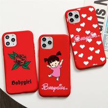 Чехол для телефона Love Babygirl для iphone 12 11 Pro Max Mini XS 8 7 6 6S Plus X SE 2020 XR, красный чехол 2024 - купить недорого