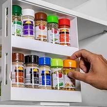 Double Layer Multi-Function Storage Rack Rotating Kitchen Organizers Seasoning Spice Jar Holder Kitchen Accessories Dropshipping 2024 - buy cheap