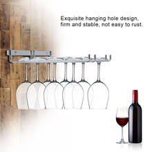 Estante de acero inoxidable para copas de vino, soporte cromado para copa de vino, soporte de pared para cocina, COLGADOR PARA Bar con tornillos 2024 - compra barato