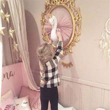 Голова Животного Лебедь фламинго на стену мягкая плюшевая игрушка принцесса кукла для девочки детский подарок Детская комната Декор на стену принадлежности 2024 - купить недорого