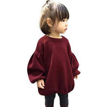 UK Cute Toddler Kids Girls Lantern Long Sleeve Sweater Sweatshirt Tops Pullover Sweaters for 1-6 Years Girls 3FS 2024 - buy cheap