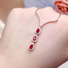 New 100% Natural And Real Ruby Necklace 925 Sterling Silver For Men or Women 2024 - buy cheap