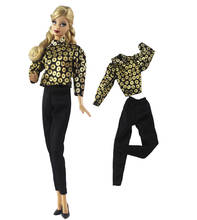 NK 1 PCS New Doll Fashion Shirt Black Long Trouseres Clothes For Barbie Doll Accessories Child Toys Girls' Gift 227A 10X 2024 - buy cheap