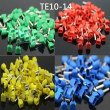 insulated terminal connector TE10-14 Cable connector TWIN CORD end terminal suit Crewel tube terminals 100PCS insulated terminal 2024 - buy cheap