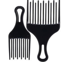 Hair Comb Pick Fork High Low Gear Comb Insert Afro Hair Pick Comb Black Plastic Hair Brush for Oil Head Hair Hairdressing Tool 2024 - buy cheap