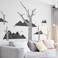 Rustic Black White Tree Forest Wall Stickers Landscape Branches Trunk Sofa TV Background Wall Decals Self-adhesive Wallpaper 2024 - buy cheap