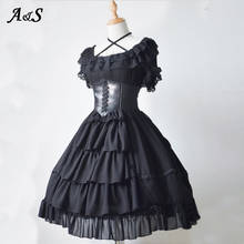 Anbenser Medieval Vintage Gothic Lolita Dress Women Lace Puff Sleeve Palace Princess Dresses Girl Retro TeaParty Cosplay Costume 2024 - buy cheap