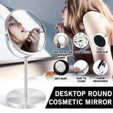 Magnifying Makeup Mirror Cosmetic Mirrors Rotating Round Shape Double Sided Mirrors for Lady Table Desktop Standing Dresser 2024 - buy cheap