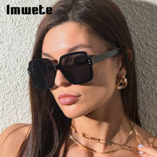 Imwete-gafas de sol clásicas para mujer y hombre, lentes de sol cuadradas de marca Retro, de gran tamaño, con gradiente UV400, 2022 2024 - compra barato