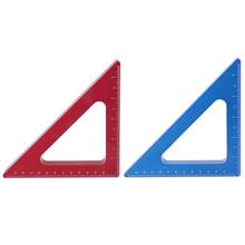 Régua triangular de liga de alumínio, régua de ângulo reto para carpintaria, quadrada de carpintaria com escala métrica de 10x14*1.6cm 2024 - compre barato