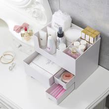 Desktop Storage Box Drawer Jewelry Makeup Lipstick Organizer Double-layer Plastic Cosmetic Storage Box Bathroom Organizer 2024 - buy cheap