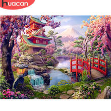 HUACAN Diamond Painting Landscape Cross Stitch Diamond Embroidery House Mosaic Mountain Home Art Wall Stickers 2024 - buy cheap