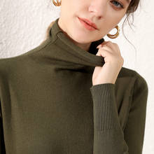 women's sweater 2019 turtleneck pile collar full sleeves fashionable autumn winter pullover slim stretch warm soft wool jumper 2024 - buy cheap