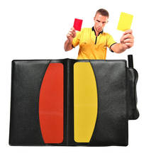 Sports Notepad Referee Match Supplies Red and Yellow Cards Send Leather Case Football Match Referee Equipment 2024 - buy cheap