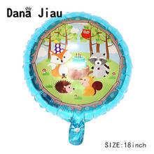 DanaJiau-globo de helio para fiesta de animales en el bosque decoración de feliz cumpleaños, zorro dorado, suministros para temas de zoológico, panda, vacaciones, juguete para niños 2024 - compra barato