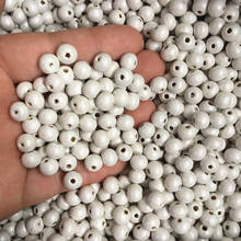White Color Wood Beads Round Spacer Natural Wooden Charms For DIY Jewelry Jewelry Making 6mm/8mm Silver Plated 2024 - buy cheap