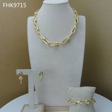 Yuminglai Dubai Gold Jewlery Sets for Women Unique Simple Designs FHK9715 2024 - buy cheap