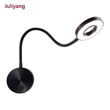 Simple annular wall lamp hotel bedroom bedside reading lamp universal hose sconce AC90v-260v 2024 - buy cheap