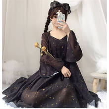 Cute Sweet Lolita Cosplay Outfit Chiffon Cardigan Dress Anime Summer Princess Doll Clothing Kawaii Girls Japanese Black White 2024 - buy cheap