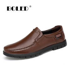 Plus Size Genuine Leather Men Casual Shoes Slip On Flats Shoes Loafers Comfortable Moccasins Shoes Men Zapatos Hombre 2024 - buy cheap