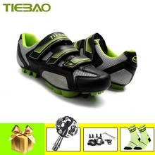 Tiebao-Zapatillas Deportivas con autosujeción para Hombre y mujer, zapatos profesionales para ciclismo de montaña, con pedales 2024 - compra barato