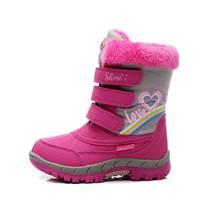 Botas de nieve impermeables para niñas, zapatos antideslizantes de lana, súper cálidos, a la moda, de invierno, talla 25-32 2024 - compra barato