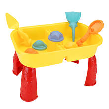 Mesa de arena y agua para niños, Arenero de jardín al aire libre, mesa de juego, Cubo de juguete para la playa, regalo para niños 2024 - compra barato