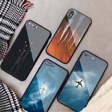 Aircraft Airplane fly travel cloud Plane Customer Tempered Glass Phone Case For iPhone 5 5S SE 6 6plus 7 plus 8 plus X XS XR XS Max 11 For iPhone 11 Pro Max 2024 - buy cheap