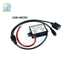 Módulo convertidor de DC-DC de 12V, 24V, 36V, 48V a 5V, 3A, adaptador de salida de potencia doble USB, módulo de fuente de alimentación impermeable para coche 2024 - compra barato