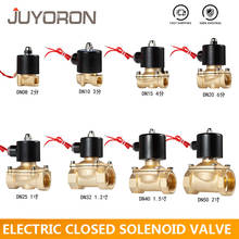 Válvula Solenoide de latón normalmente cerrada para agua, 1/4 ", 3/8", 1/2 ", 3/4", 1 ", 220VAC, 110VAC, 24VDC, 12VDC, 24VAC, acción directa 2024 - compra barato