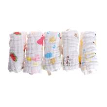 5pcs Baby Handkerchief Square Towel Muslin Cotton Infant Face Towel Wipe Cloth 24BE 2024 - buy cheap
