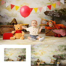 Фон для фотосъемки с изображением милого меда, хунни медведь, Новорожденный ребенок, день рождения, фон для фотосъемки, фотосессия, Фотофон 2024 - купить недорого