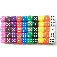 10Pcs High Quality 16mm Multi Color Six Sided Spot D6 Playing Games Dice Set Opaque Dice For Bar Pub Club Party Board Game 2024 - buy cheap